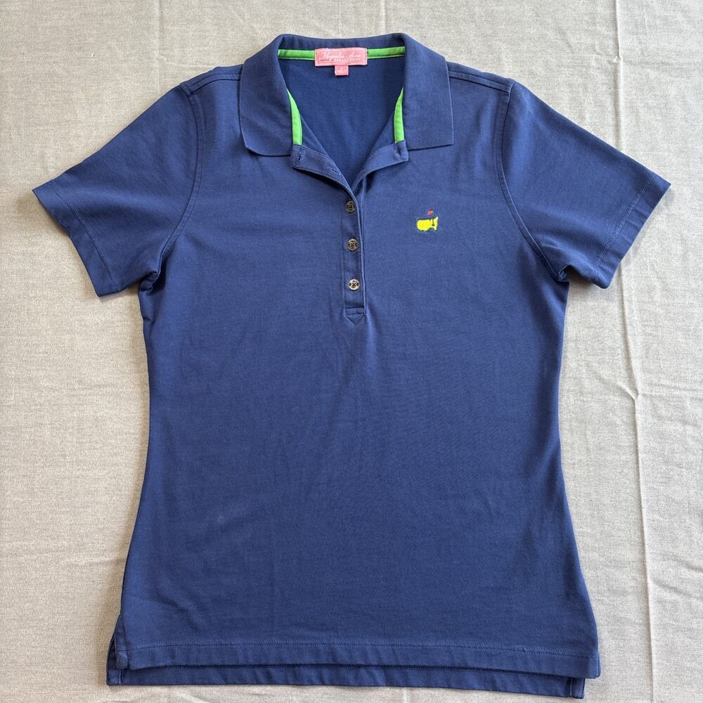 Magnolia‎ Lane Collection Master's Logo Augusta Golf Blue Polo Shirt Size S